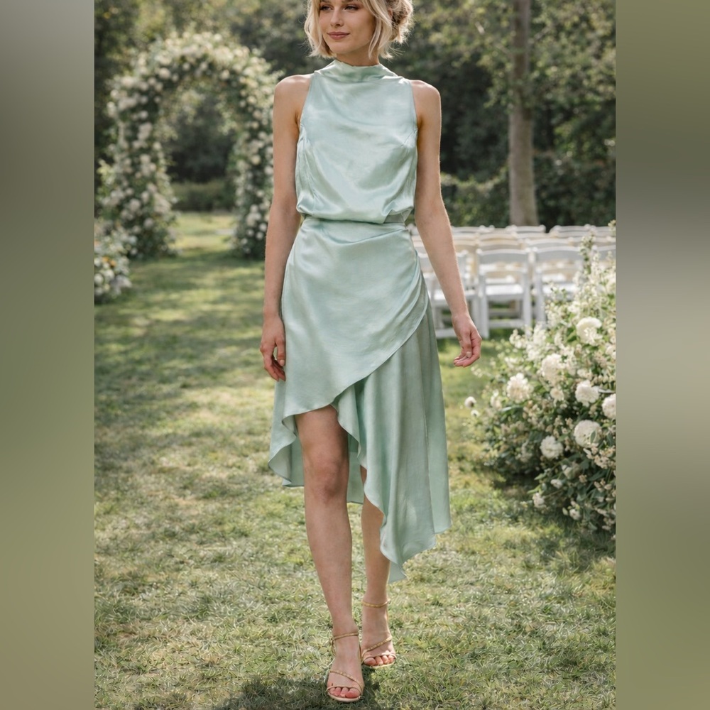 Elliatt Alaia midi dress in a pistachio/light green NWT small